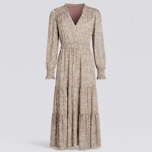 NWT Elie Tahari Autumn Burnout Midi Dress L – Romantic Luxe Boho Ethereal V Neck